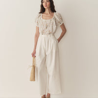FREDERICA TOP -- PAINTED BOUQUET