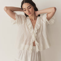 HENRI TOP -- SALT EYELET