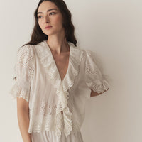 HENRI TOP -- SALT EYELET
