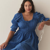 ISCHIA DRESS -- CORFU BLUE