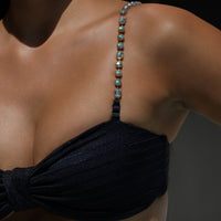 Jasmine Bandeau Top Onyx Wide Rib