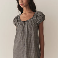 JULIA DRESS -- NOIR LA MADDALENA GINGHAM
