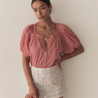 JUNE TOP -- CERISE PARIS GINGHAM
