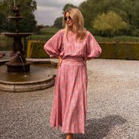 Pink Patterned Larou Skirt