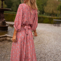 Pink Patterned Larou Skirt