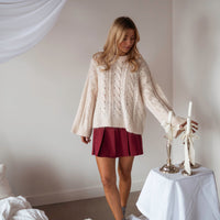 Burgundy Polie Skirt