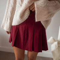 Burgundy Polie Skirt