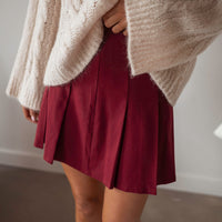 Burgundy Polie Skirt