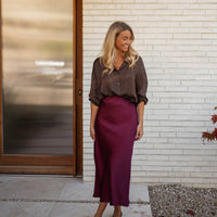 Burgundy Zina Skirt