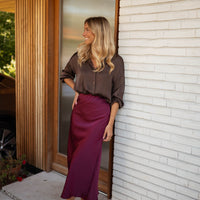 Burgundy Zina Skirt