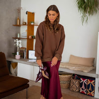 Burgundy Zina Skirt