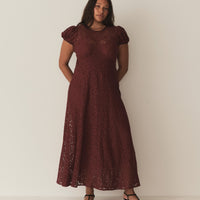 KATARINA DRESS -- BLACK CHERRY