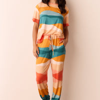 Maddie Cloud Jersey PJ Set in Sunset
