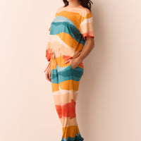 Maddie Cloud Jersey PJ Set in Sunset