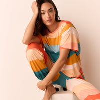 Maddie Cloud Jersey PJ Set in Sunset