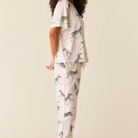 Maddie Cloud Jersey PJ Set in Animalia (Color Variation)