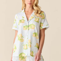 Maren Cloud Jersey PJ Set in Lemon Spritz