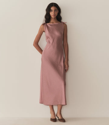 MARISELLE DRESS -- MULBERRY VALENCIA GINGHAM