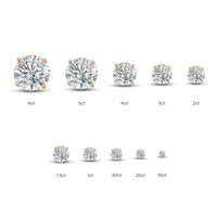 14K Faux Diamond Stud Earrings