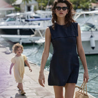 MONROE DRESS -- NAVY