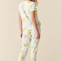 Nadia Cloud Jersey PJ Set in Lemon Spritz
