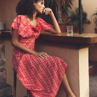 NEVARA DRESS -- SYLVIE PLAID