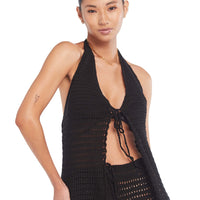 Nora Black Knitted Top