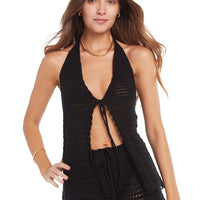 Nora Black Knitted Top