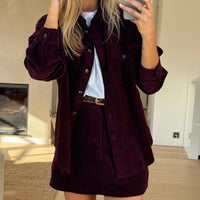 Burgundy Frederik Skirt