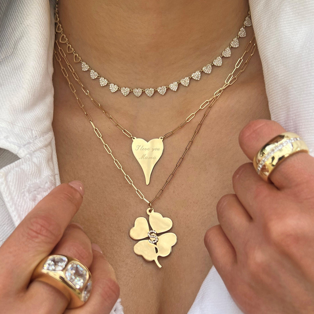 I Love You Mama Heart Necklace