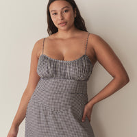 ROSARIA DRESS -- SANTA MARINA GINGHAM