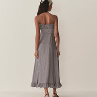 ROSARIA DRESS -- SANTA MARINA GINGHAM