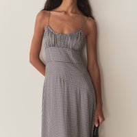 ROSARIA DRESS -- SANTA MARINA GINGHAM