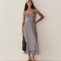 ROSARIA DRESS -- SANTA MARINA GINGHAM