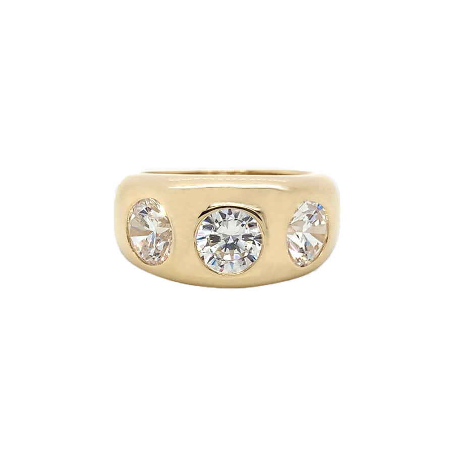 Triple Stone Gypsy Ring