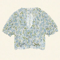 SALONA TOP -- IVORY STRAWBERRY MOON FLORAL