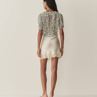 SALONA TOP -- IVORY STRAWBERRY MOON FLORAL