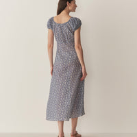 SOFIA DRESS -- BLUE PORCELAIN TEA FLORAL