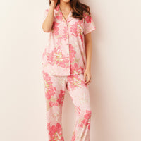 Elsa Cloud Jersey PJ Set in Dahlia