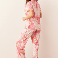 Elsa Cloud Jersey PJ Set in Dahlia
