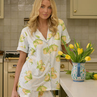 Maren Cloud Jersey PJ Set in Lemon Spritz
