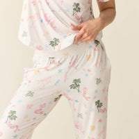 Alyssa Summer Jersey PJ Set in Mermaids