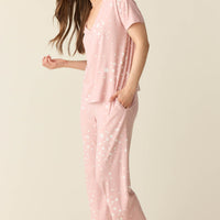 Alyssa Summer Jersey PJ Set in Blush Stars