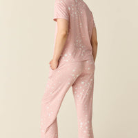 Alyssa Summer Jersey PJ Set in Blush Stars