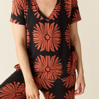 Alyssa Summer Jersey PJ Set in Desert Bloom
