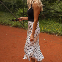 Ecru Jeanne Polka Dot Skirt