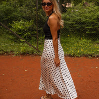 Ecru Jeanne Polka Dot Skirt