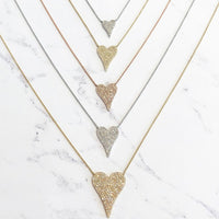 Medium Diamond Heart Necklace