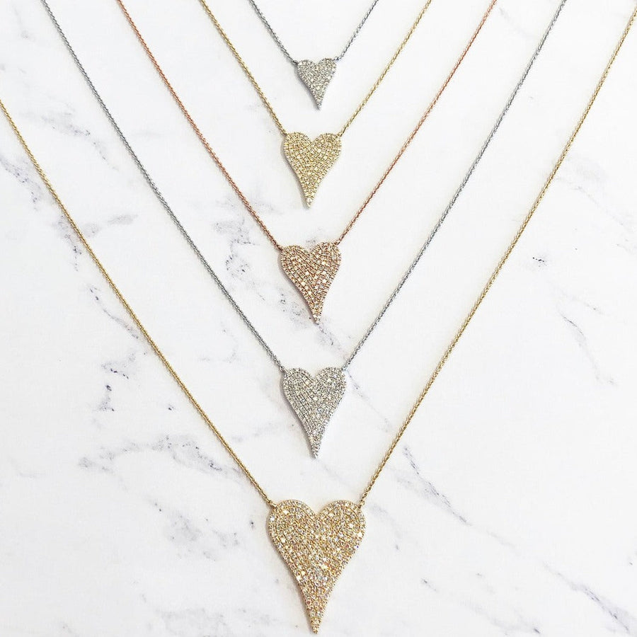 Medium Diamond Heart Necklace