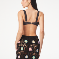 Vivi Black Flowers Skirt